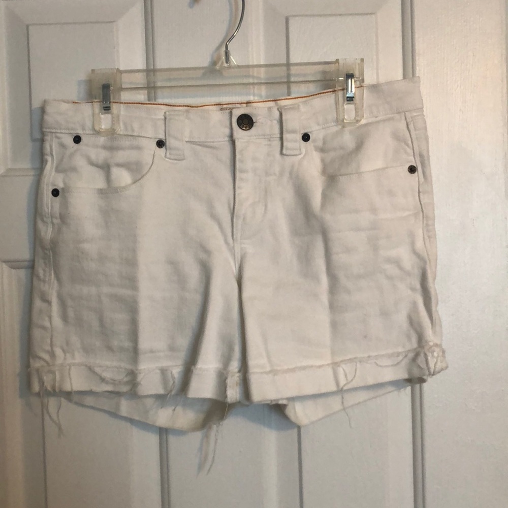 J.Crew white denim shorts